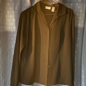 Covington - M (10-12)WoMen's Black Button-Front Lightweight Shirt Jacket
